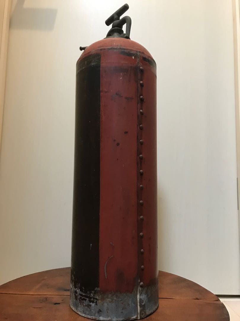 大正時代の古いツートンカラーの消火器◇アンティーク◇ビンテージ