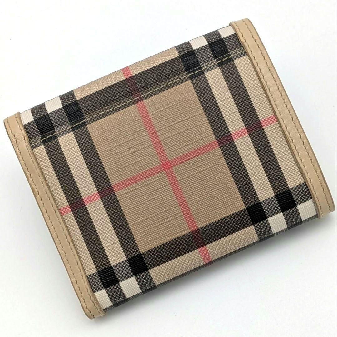 BURBERRY 3つ折り財布 ノバチェック ゴールド金具 コンパクトウォレット
