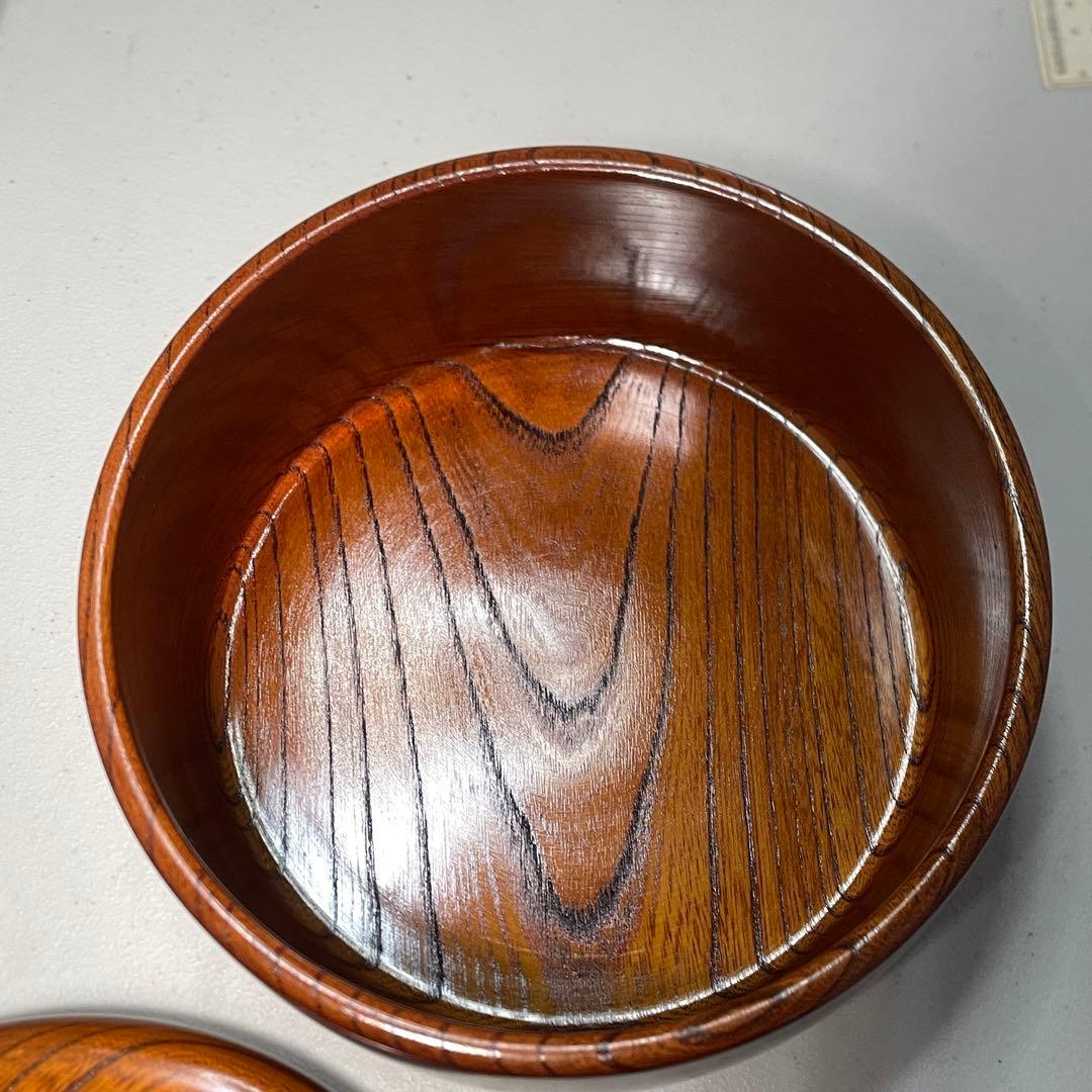 美品・希少サイズ】小さい茶びつ 7寸｜φ21.5cm｜ 漆器 欅の