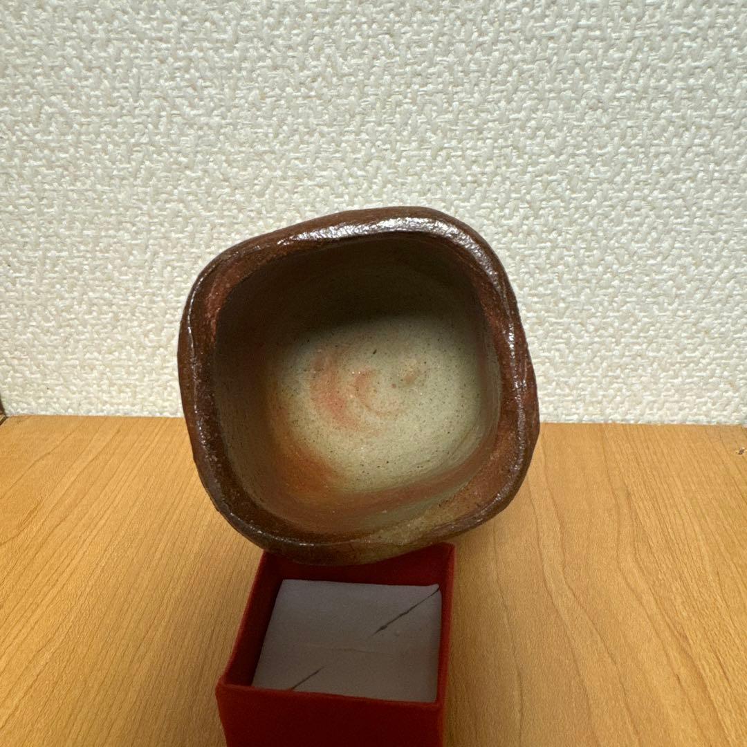 クリストファー レイヴェンホール 備前焼 四方三ツ足湯呑