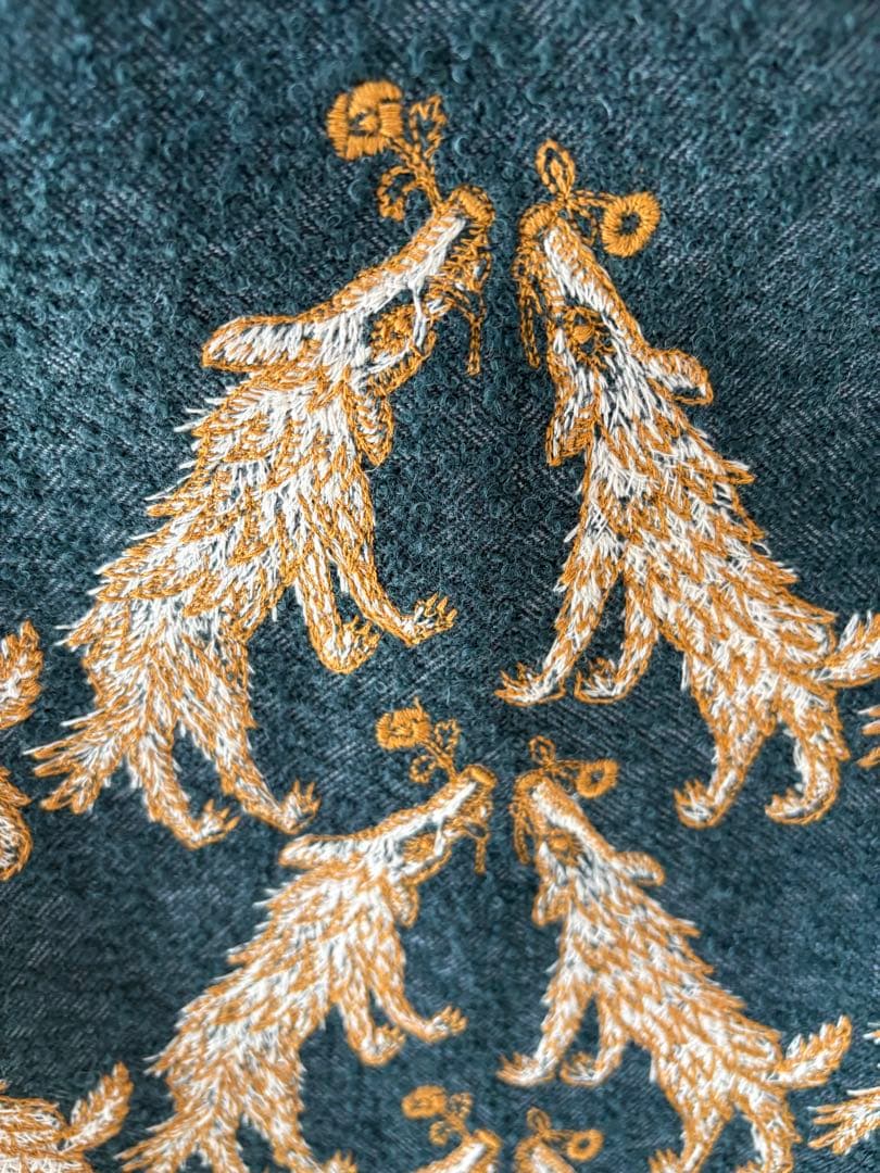 ミナペルホネン⚮̆̈ wolf & flower セミフレアスカート　完売　生地