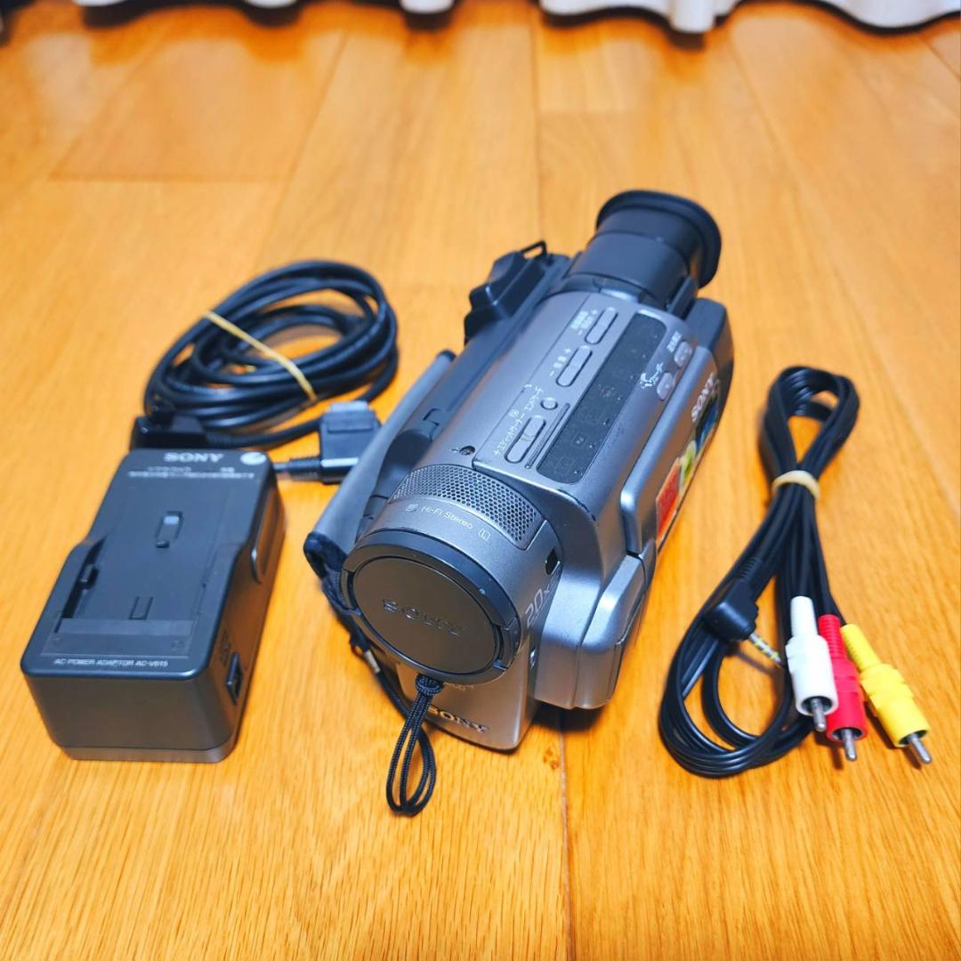 【動作確認済】高画質 SONY 8ミリ Hi8 ビデオカメラ ACアダプタセット