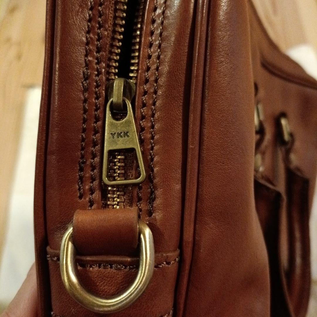 Vera Pelle レザー ビジネスバッグ ブラウン