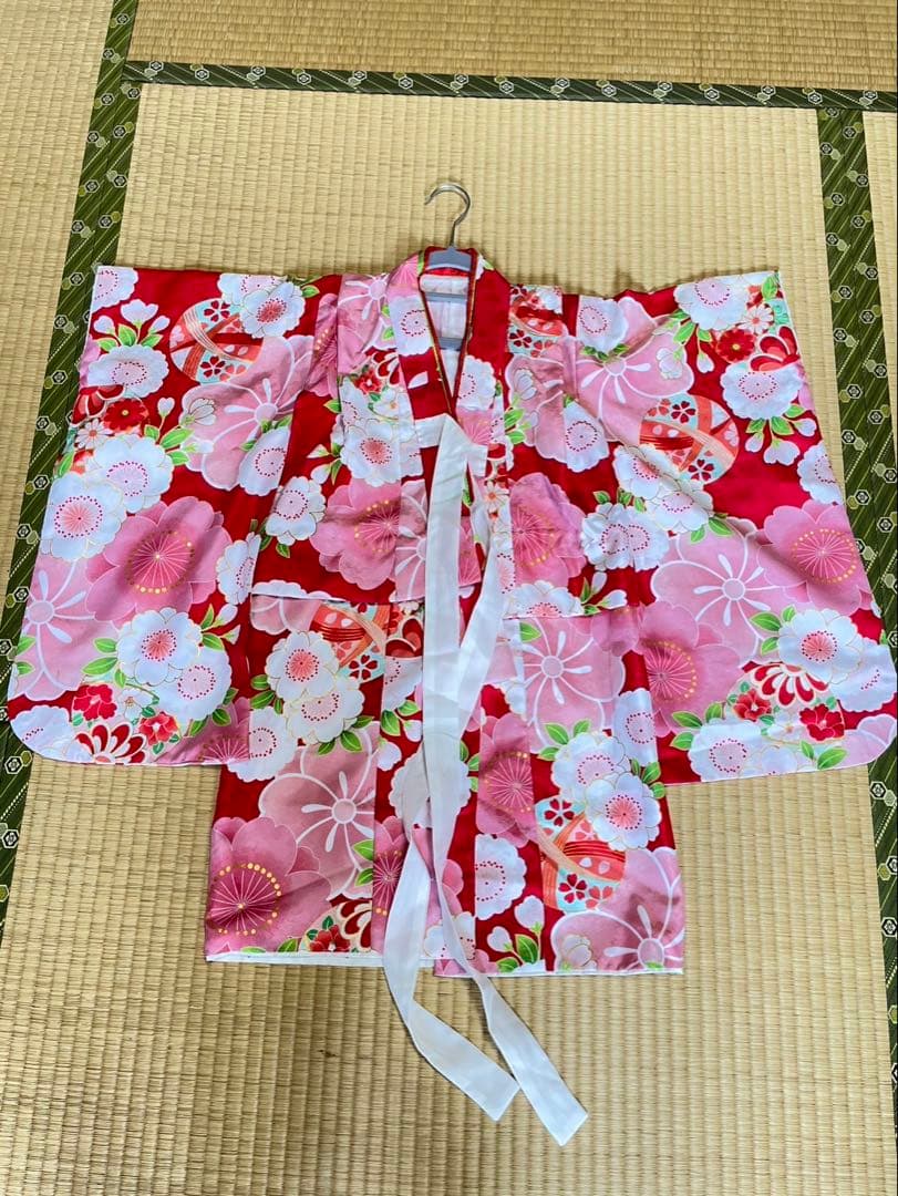 七五三 ３歳女の子　着物(赤系) ✳︎箱あり