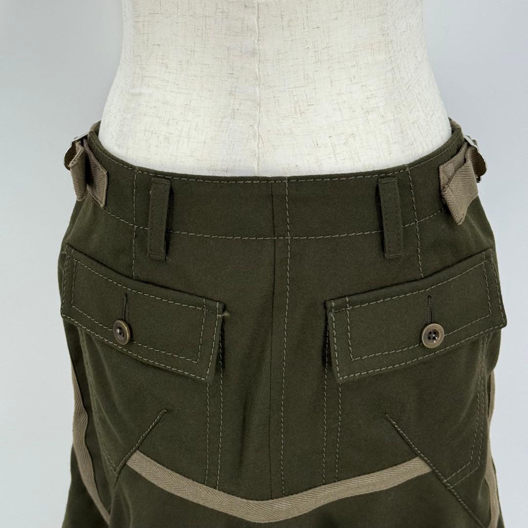 極美✨ sacai サカイ マーメイド スカート カーキ ミリタリー