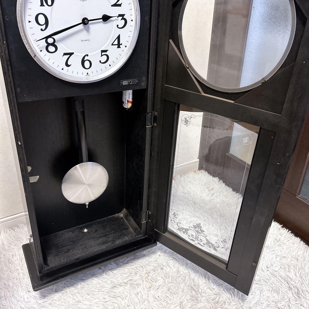 【動作品】愛知時計 振り子時計 日本製 ビンテージ 掛け時計 昭和レトロ