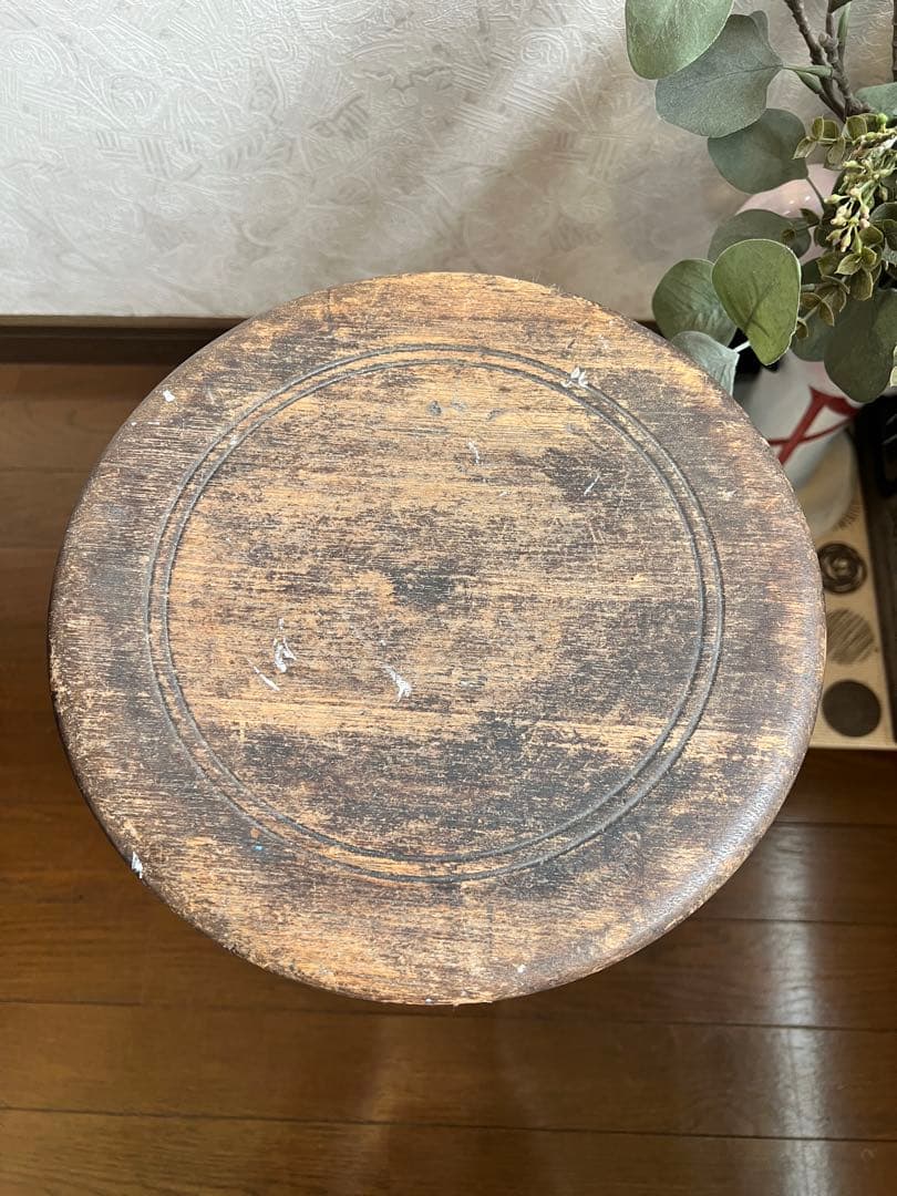 アンティーク スツール ウッドスツール 丸椅子 イス キッチン