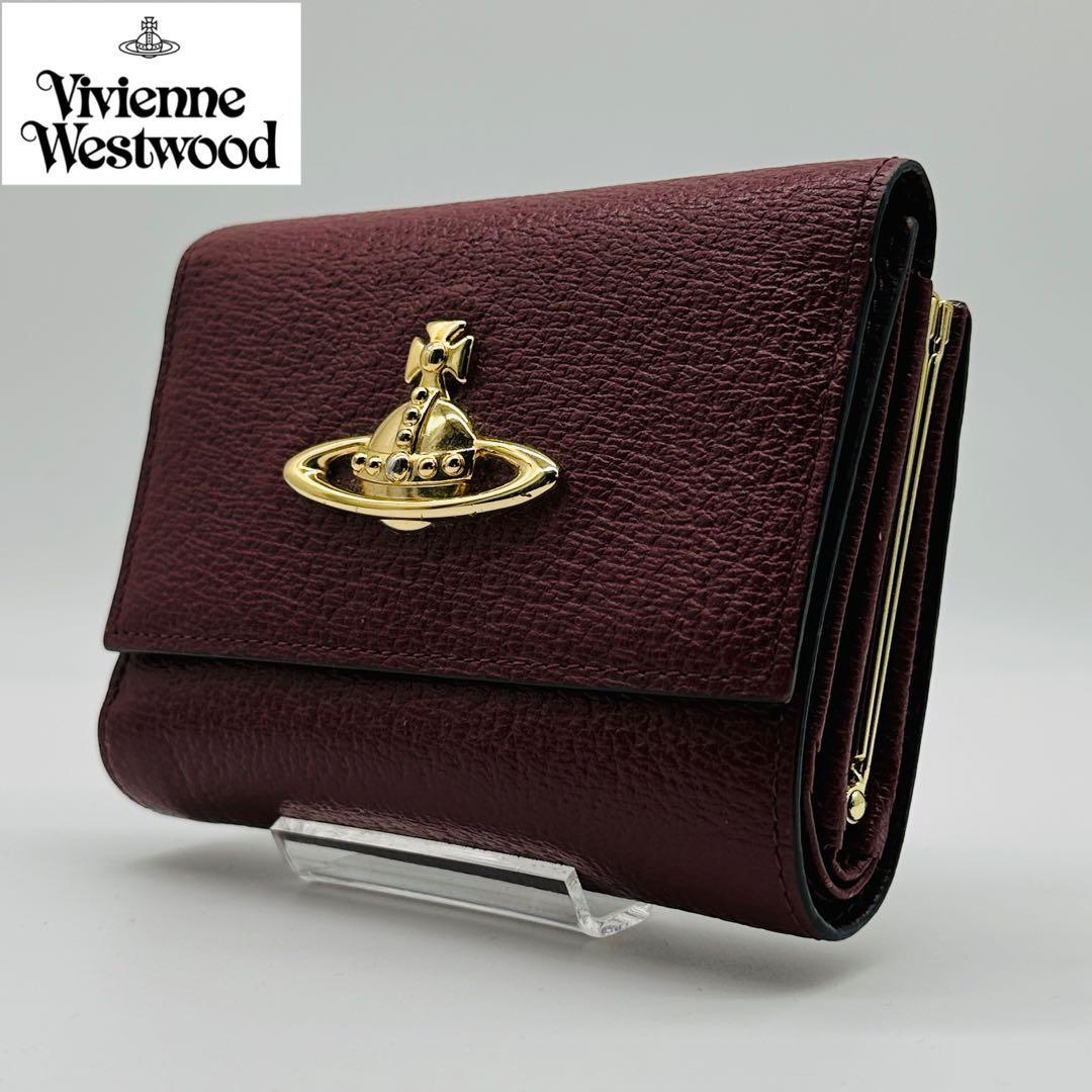 極美品】ヴィヴィアンウエストウッド レザー 二つ折り財布 オーブ 型