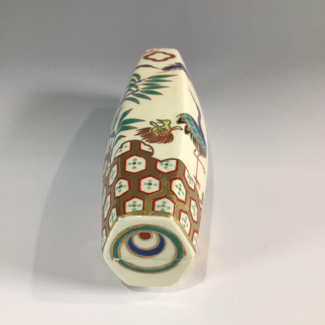 Ｐ３９１　香合　『桃岡堂造』『仁清風松竹梅鶴亀絵』『ぶりぶり香合』　共箱　茶道具