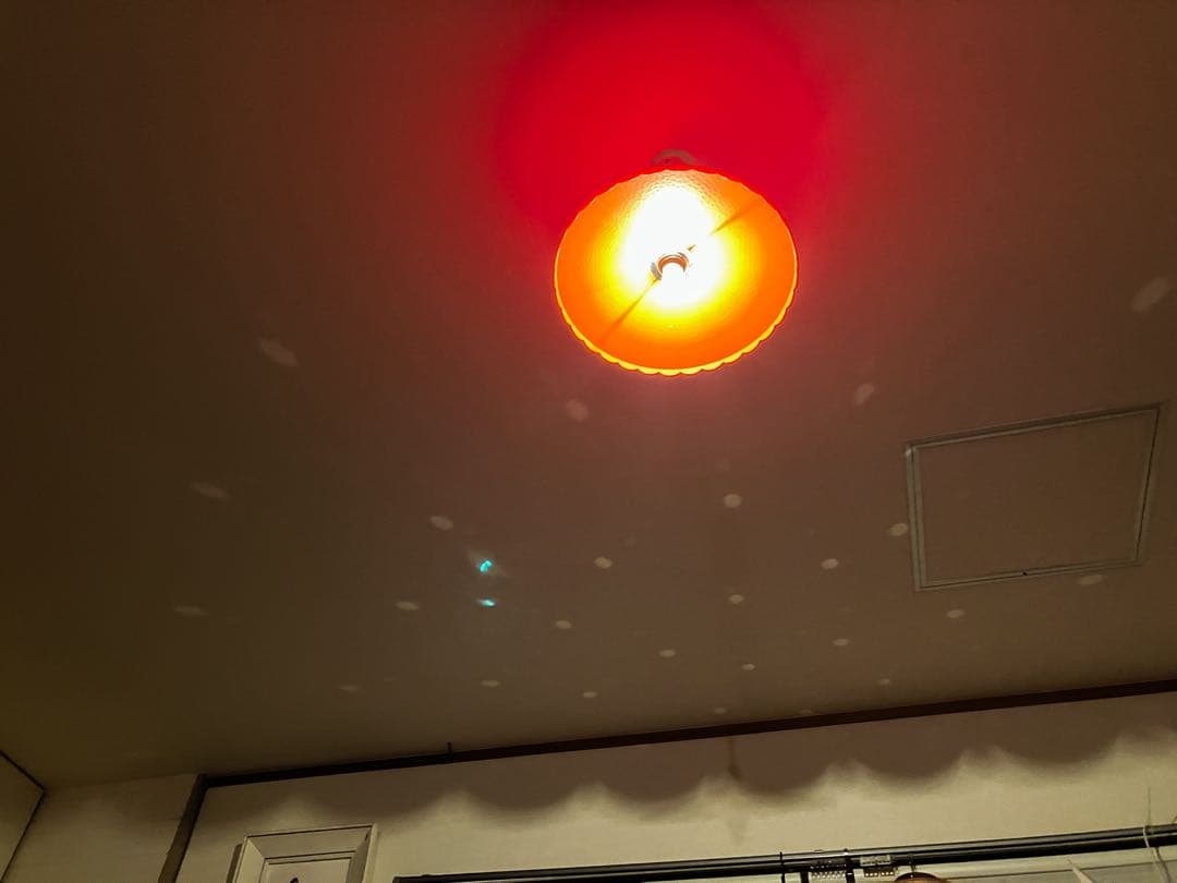 ヴィンテージ オレンジランプシェード【美品】　オランダ