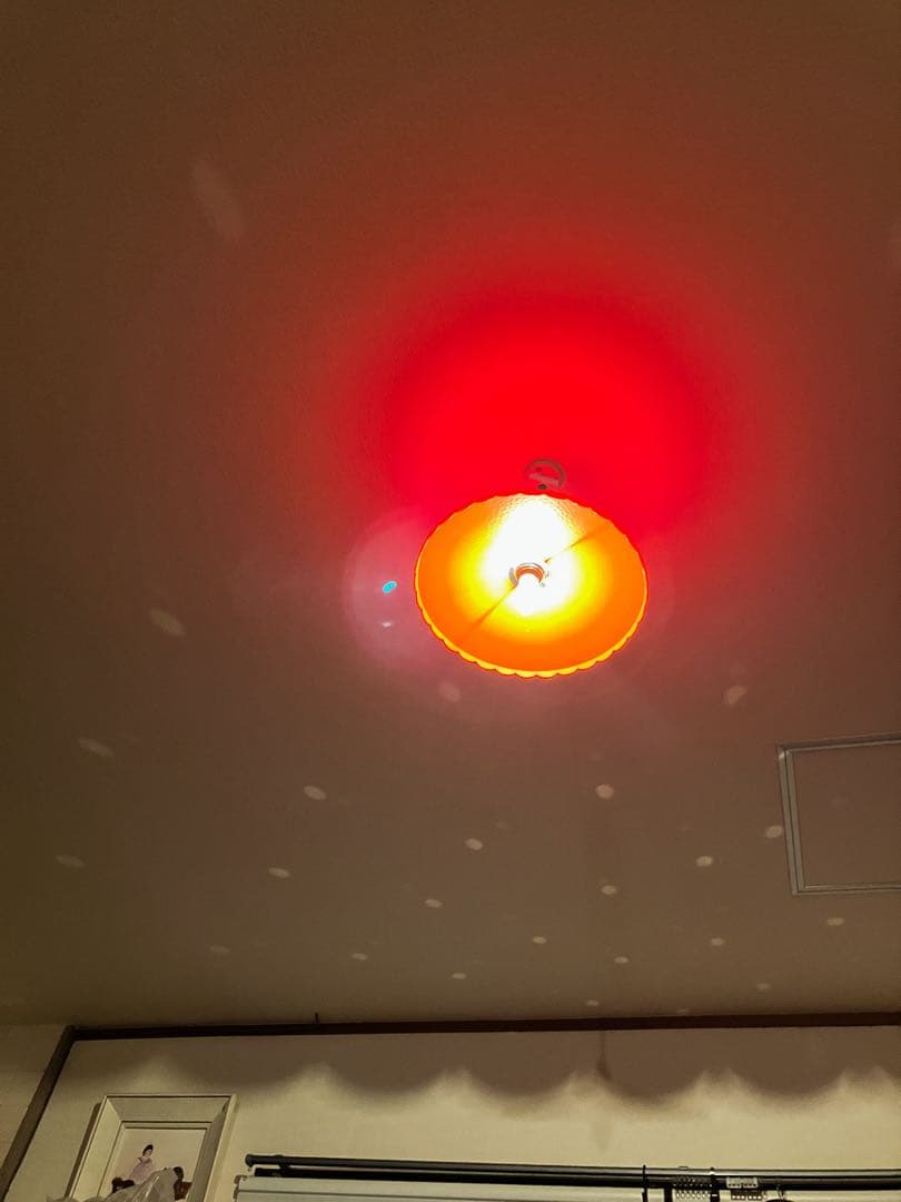 ヴィンテージ オレンジランプシェード【美品】　オランダ