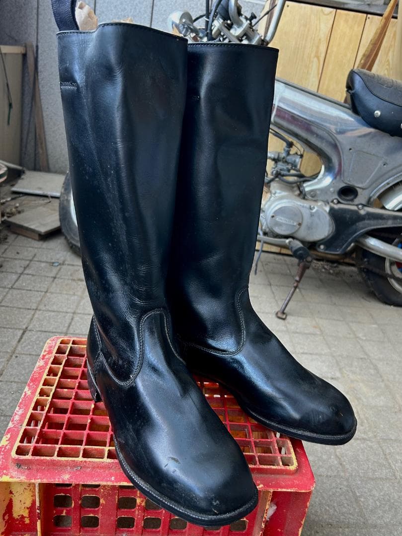 東ドイツ人民軍(NVA) 兵/下士官用黒革ジャック・ブーツ/WWII型/実物