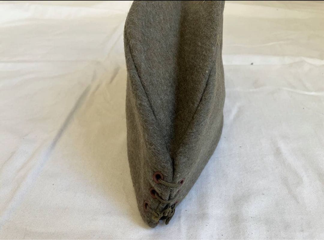 旧日本軍陸軍将校冬用略帽前星章欠なるもサイズ