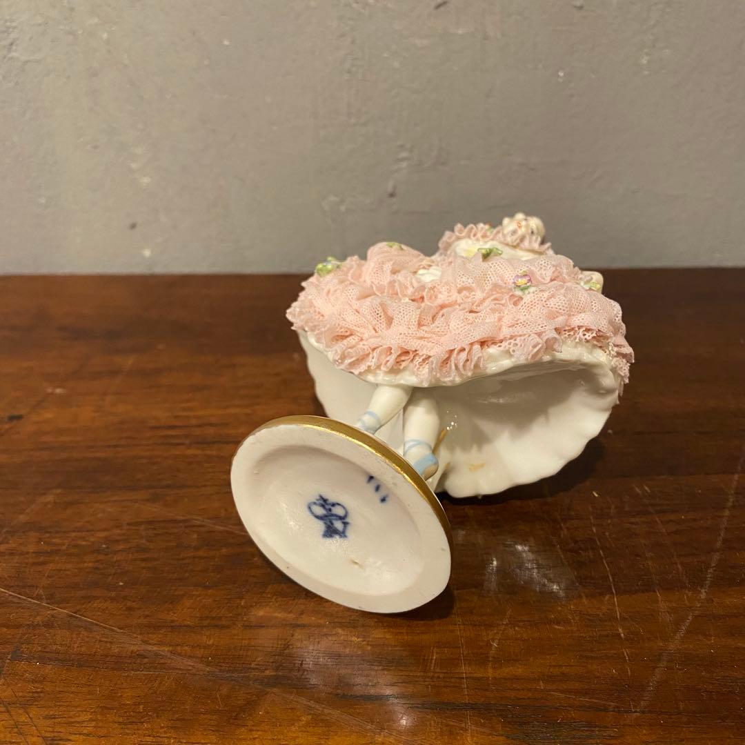 アンティーク ドイツ バレリーナ 陶器フィギュリン 置物 コレクション