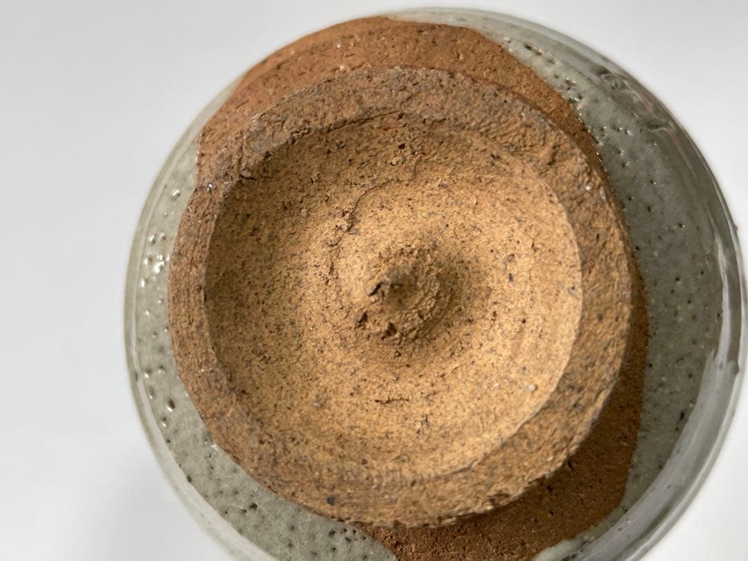 陶芸家　作家物　九代　長岡住右衛門　長岡空味 刷毛目茶碗　出雲　楽山焼　共箱