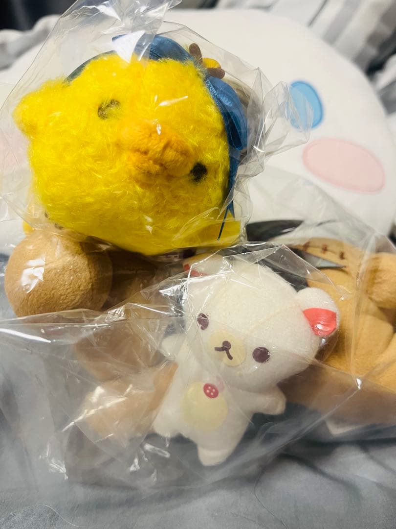 リラックマ　ロフト限定　ラッピングぬいぐるみ ぶら下げぬいぐるみ3点フルセット