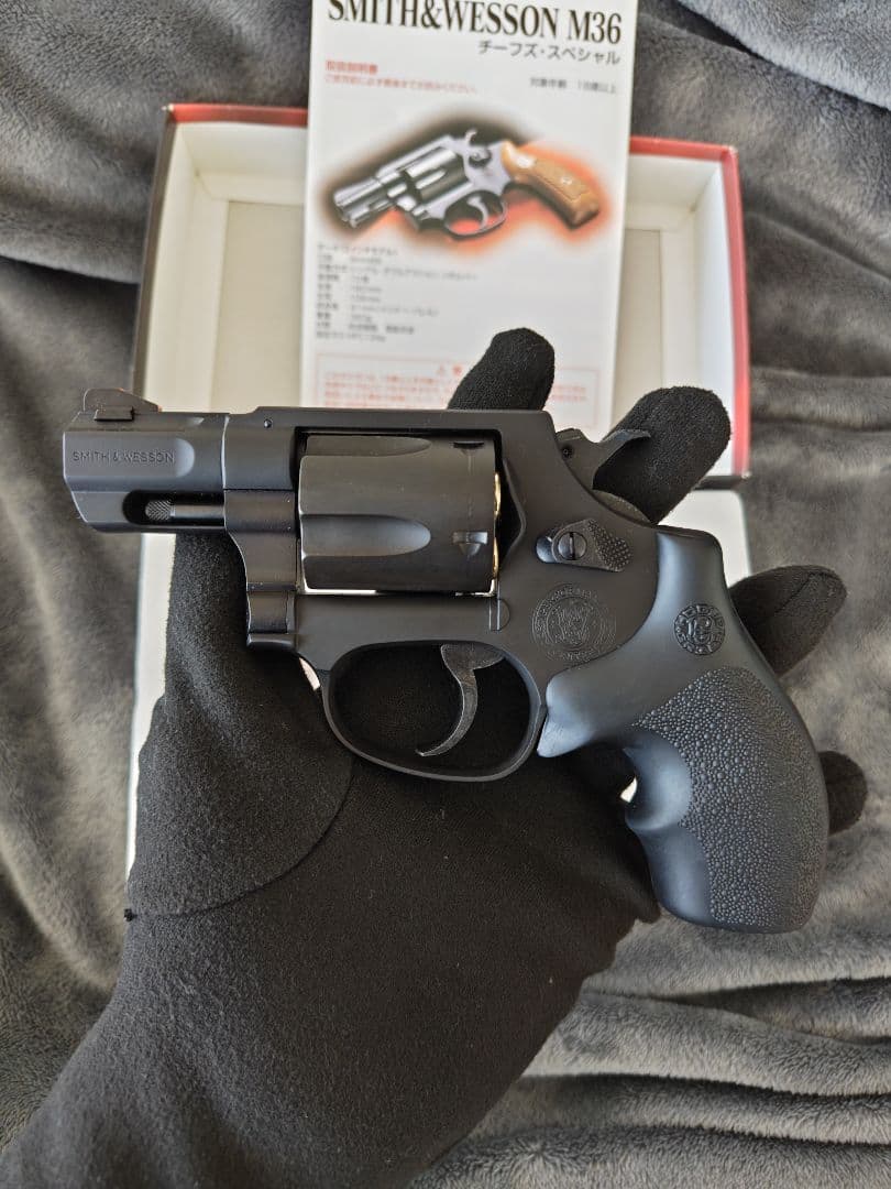 タナカ S&W M36 PC 2in HW 実物ホーグラバーグリップ付き