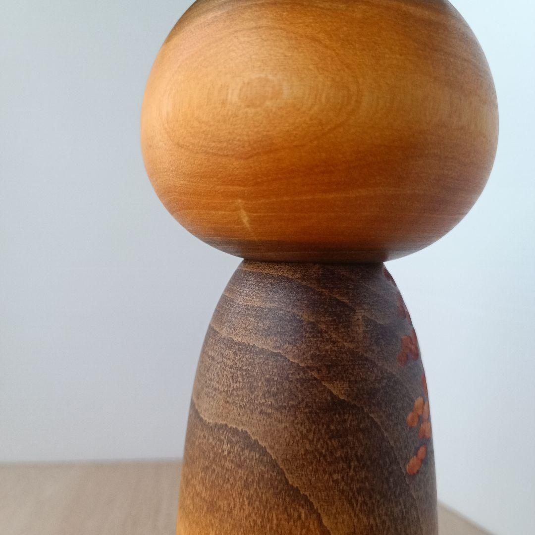①渡辺正雄 彩秋 約24cm 創作こけし 伝統工芸 内閣総理大臣賞受賞