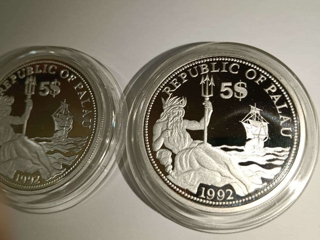 ☆掘出し物！☆パラオ共和国発行銀貨（Marine ifu Protection）