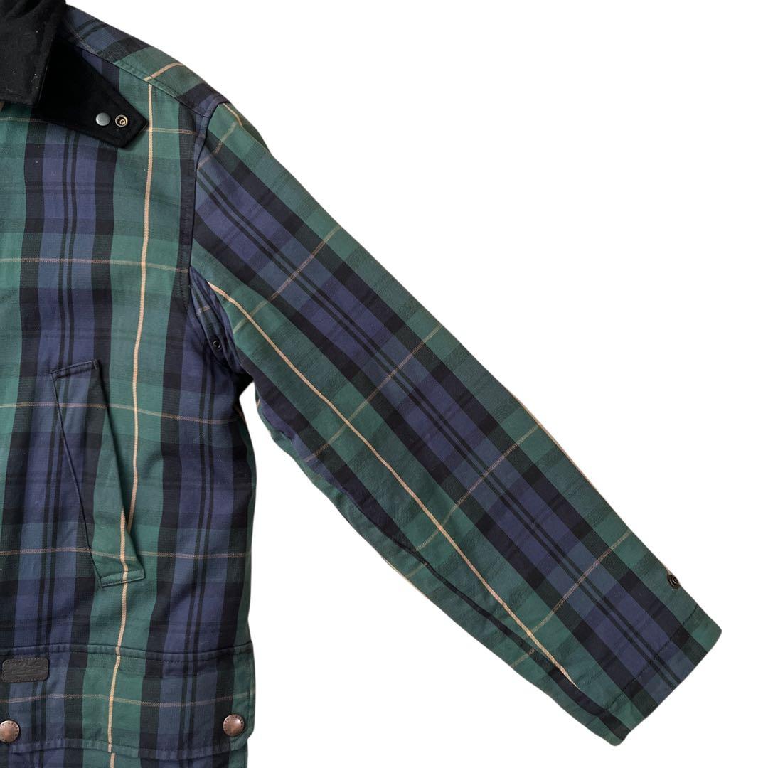 ポロバイラルフローレン　チェック柄　オイルジャケット　ハンティングジャケット　S
