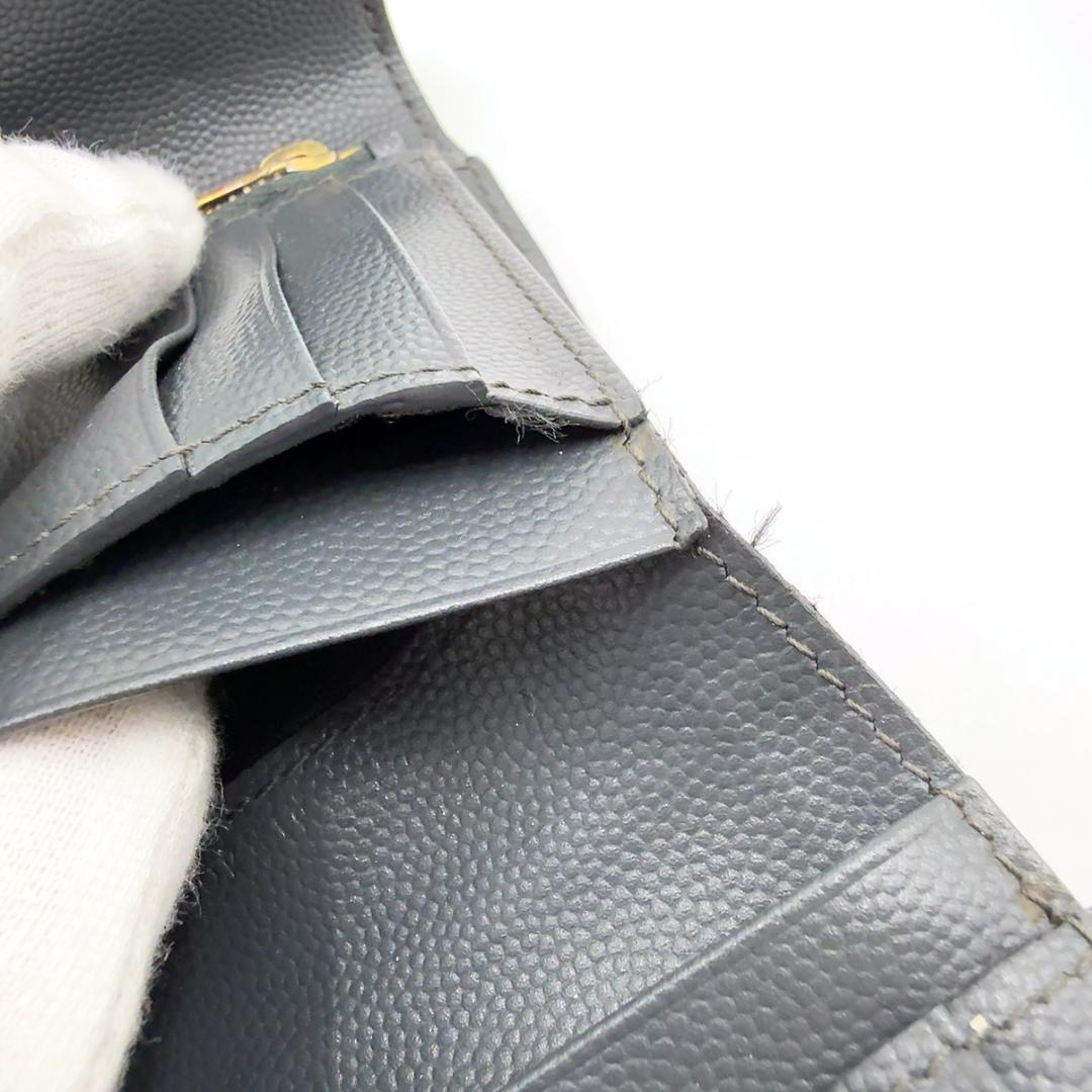 ◇サンローラン◇レザー/Vステッチ/コンパクト/三つ折り財布/PLB403943