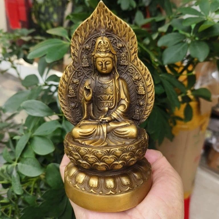 地蔵 菩薩 観音 銅製 仏像 彫刻 置物 開運 風水