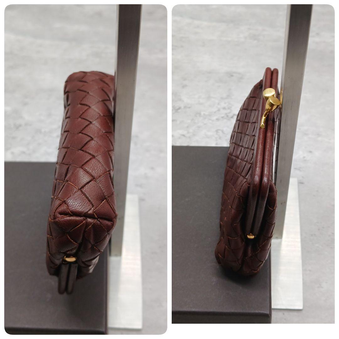 ✨希少✨ ボッテガヴェネタ ケース 小銭入れ がま口 イントレチャート 茶