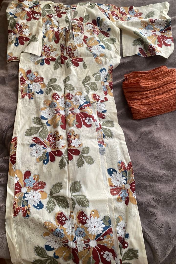 dita 浴衣　古典菊　浴衣、帯、ぞうりの3点セット