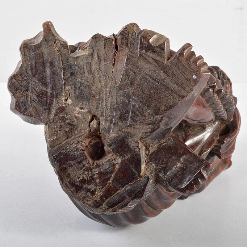 中国 唐木黄楊木 彫刻 達磨像 人物像 置物 台付 H R4819 - メルカリ