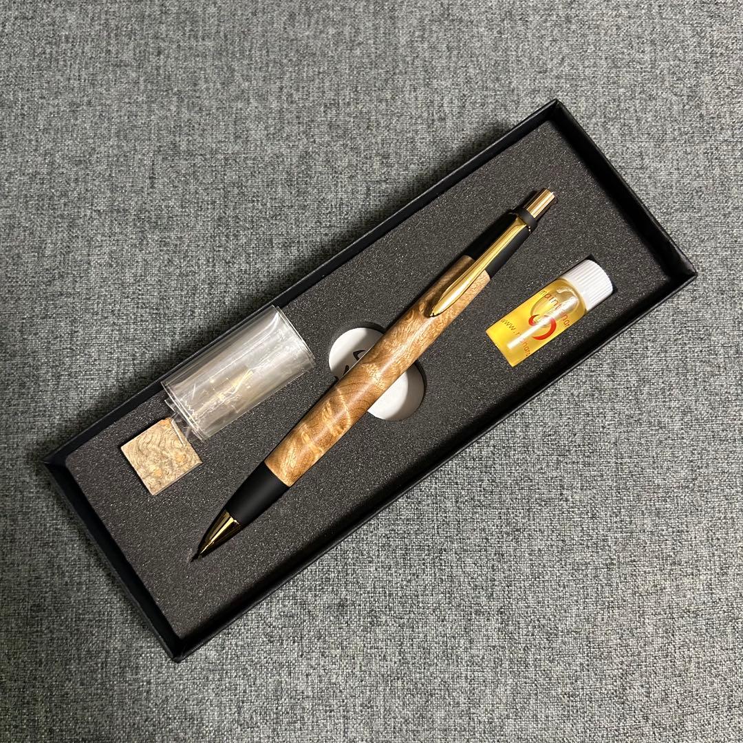 野原工芸旧型シャープペンシルマーブルウッド固定式口金