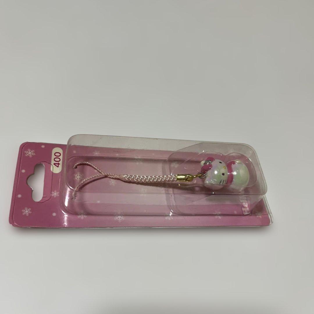 ハローキティ 根付けストラップ 雪だるま 2002年 サンリオ レア