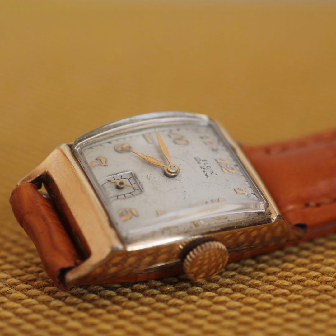ね*み様 ELGIN Delux 10K アンティーク 腕時計