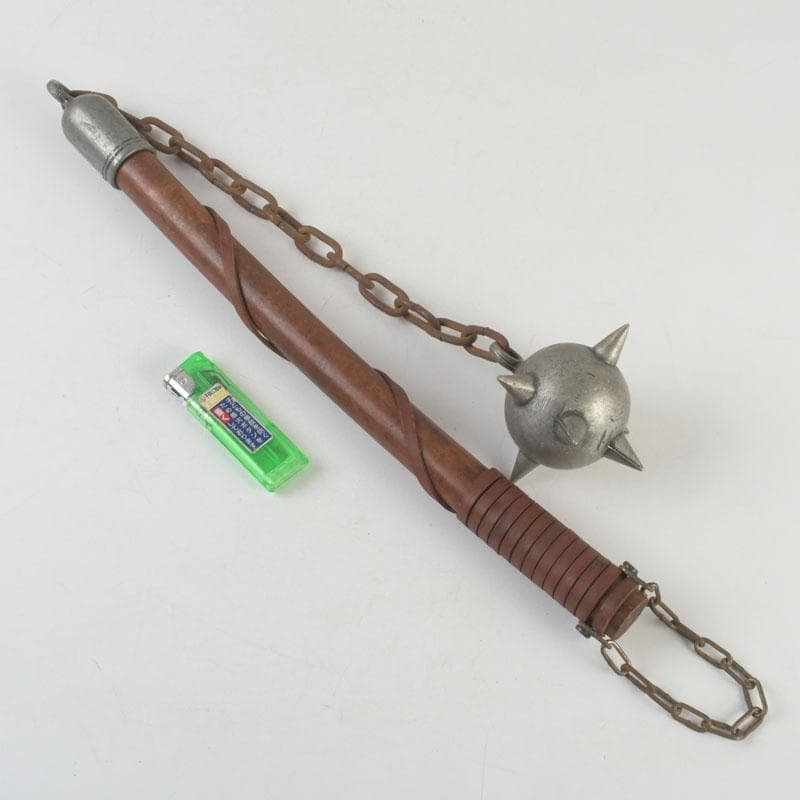 アンティーク　銅製　武具　モーニングスター　朝星棒　装飾品　N　9360