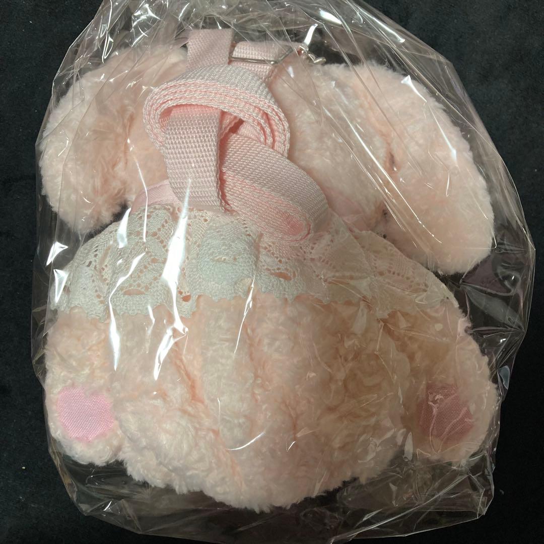 ピンクうさくみゃちゃんポシェットぬいぐるみ新品
