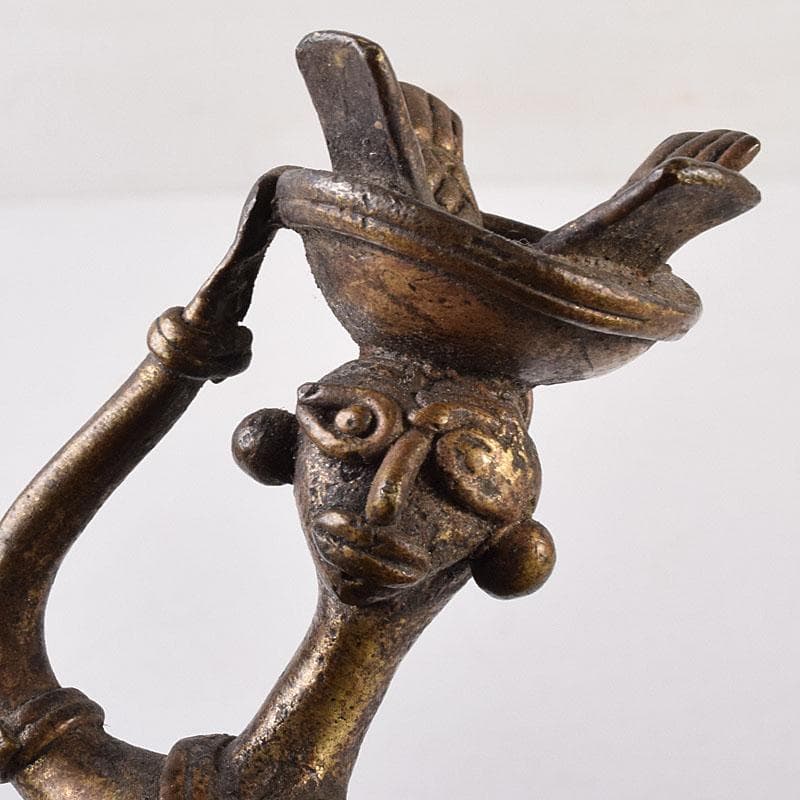 東南アジア　アフリカン美術　古銅　人物像　置物　V　7924