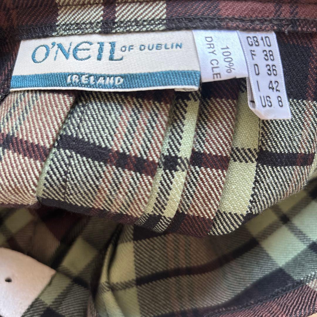 O'NEILL チェック柄プリーツスカート GB10