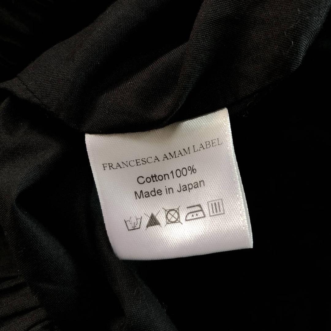 WQ353●FRANCESCA AMAM LABEL：ギャザーパンツ 黒