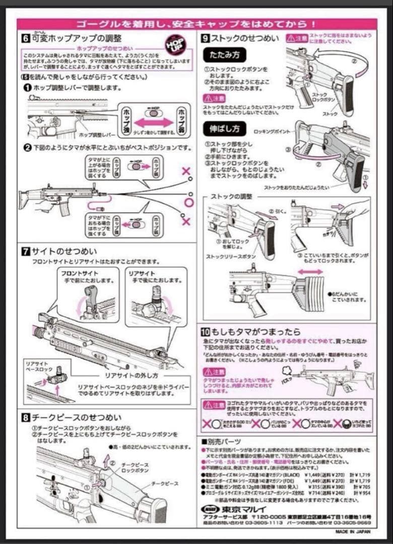 美品東京マルイ カスタム品　SCAR L 電動ガン　金属ピニオン　ドットサイト