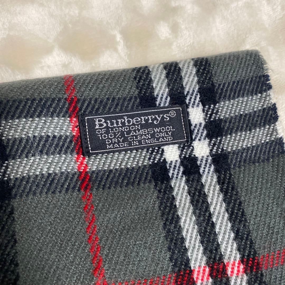 Burberrys グレー チェック マフラー 新品 バーバリー マフラー ノバ