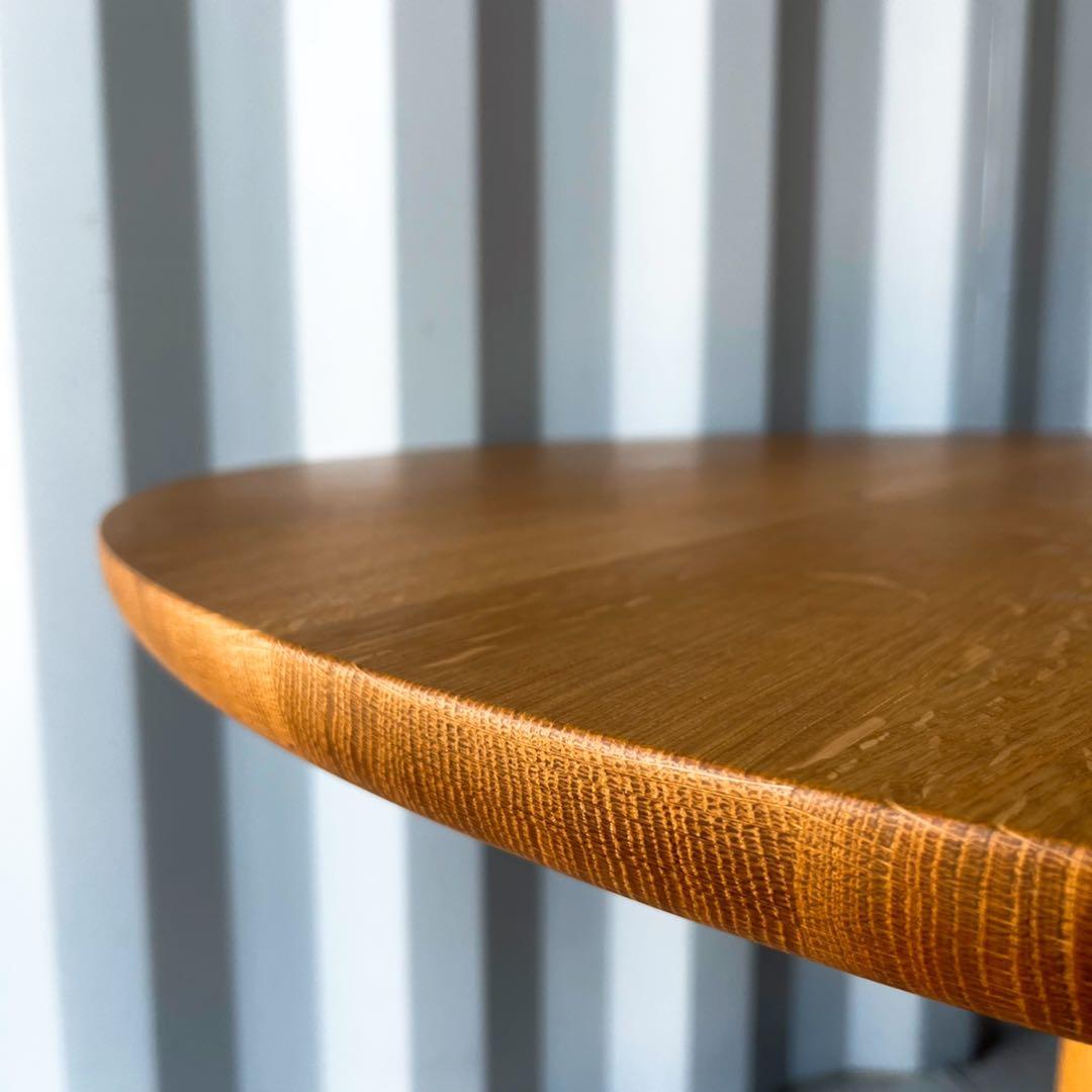 取付無料！飛騨産業 キツツキ 侭 オーク材北欧ナチュラル円形ダイニングテーブル✨