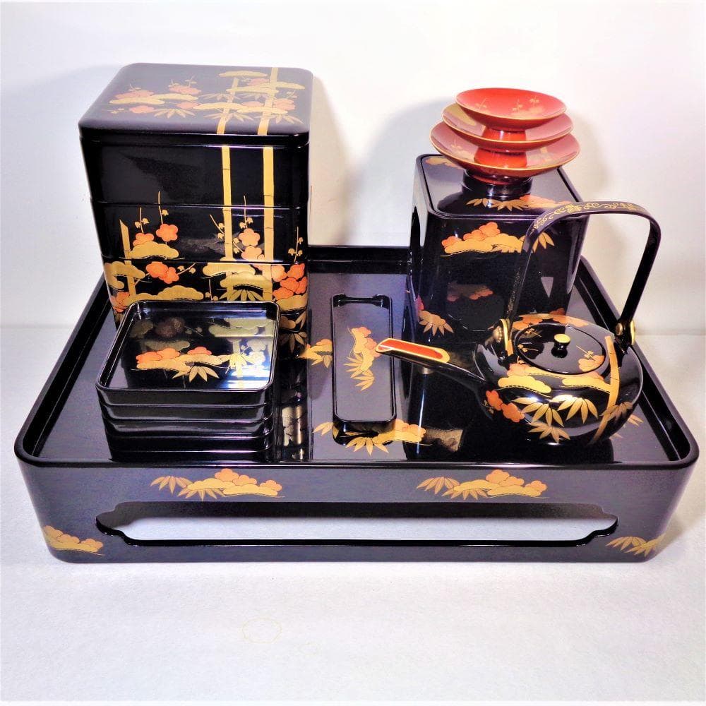 輪島塗 松竹梅 アウトレット 屠蘇器 七ッ揃 輪島塗 松竹梅 屠蘇器 七ッ揃