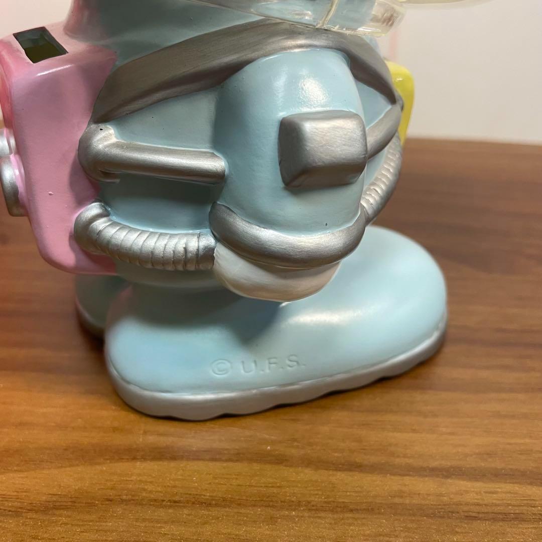 未使用/廃盤】宇宙服スヌーピー ソフビ レトロ 貯金箱 箱付き