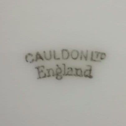 逸品 金彩装飾 ケーキ皿 飾り皿 アールデコ Cauldon 英国 1905年製