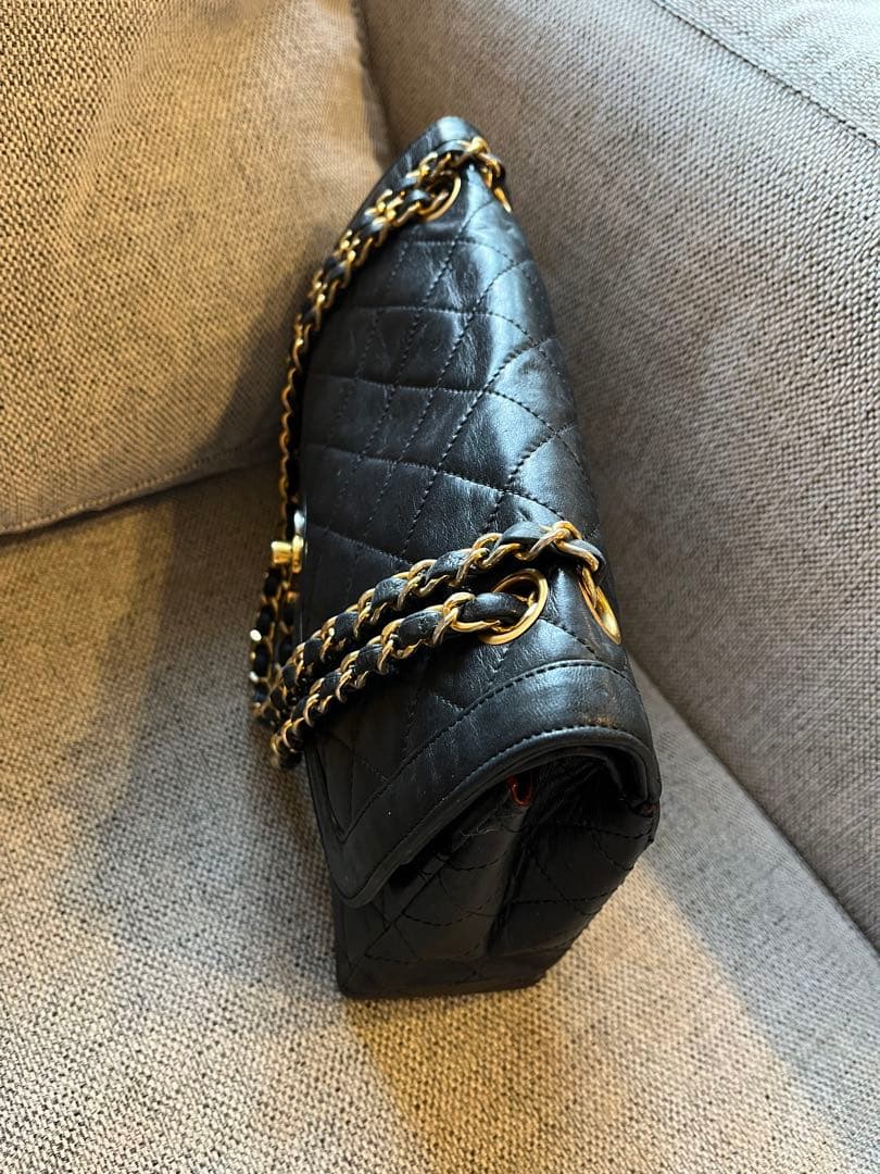 正規品　CHANEL パリ限定　Wフラップ　チェーンショルダー　マトラッセ