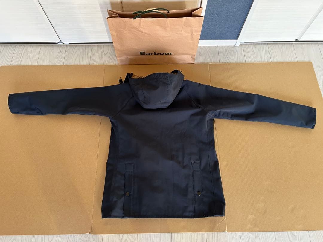 バヴァー Barbour ネイビー ジャケット ノンオイル　Hooded 36
