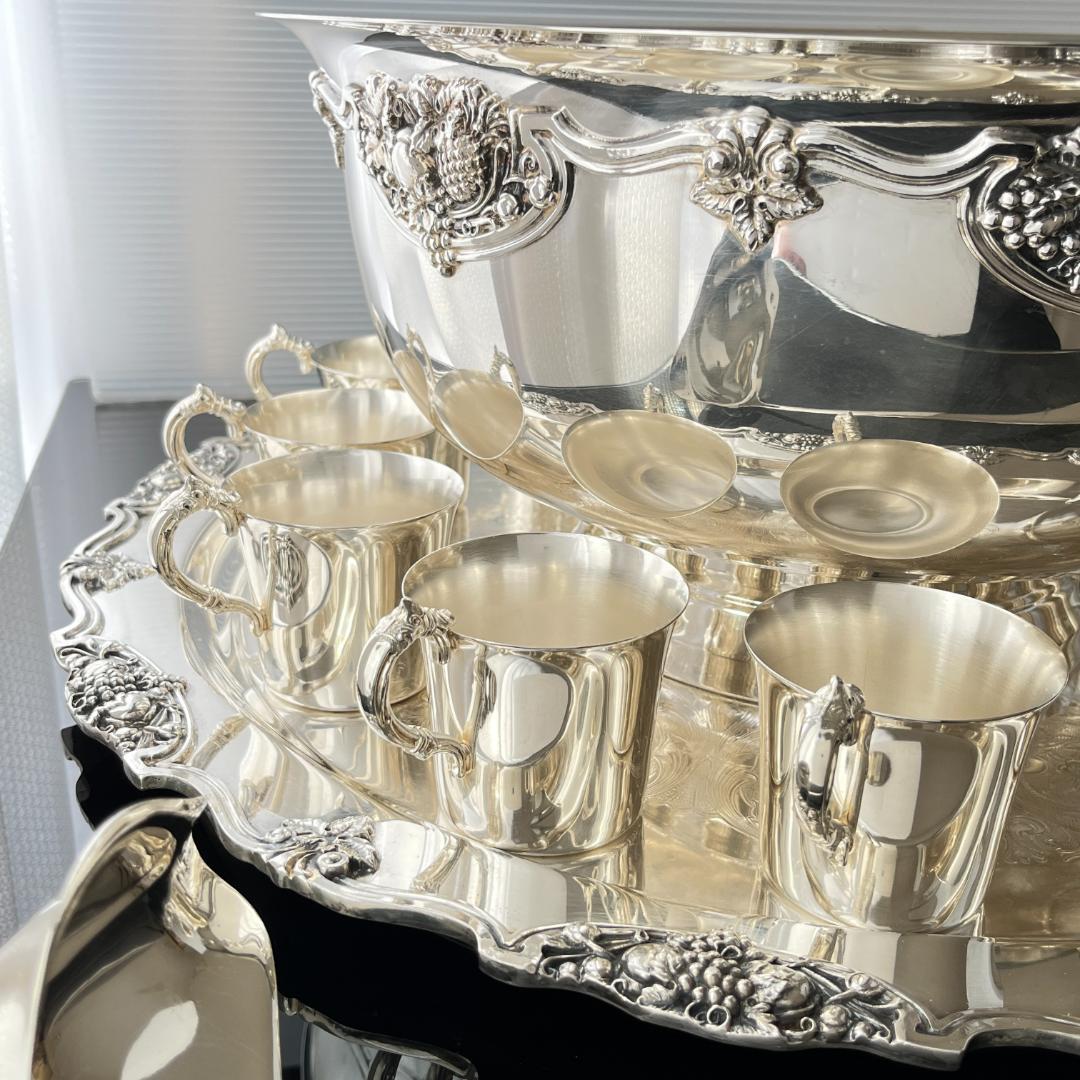 【WALLACE】 果実のパンチボウル / ワインクーラー パンチカップ12個