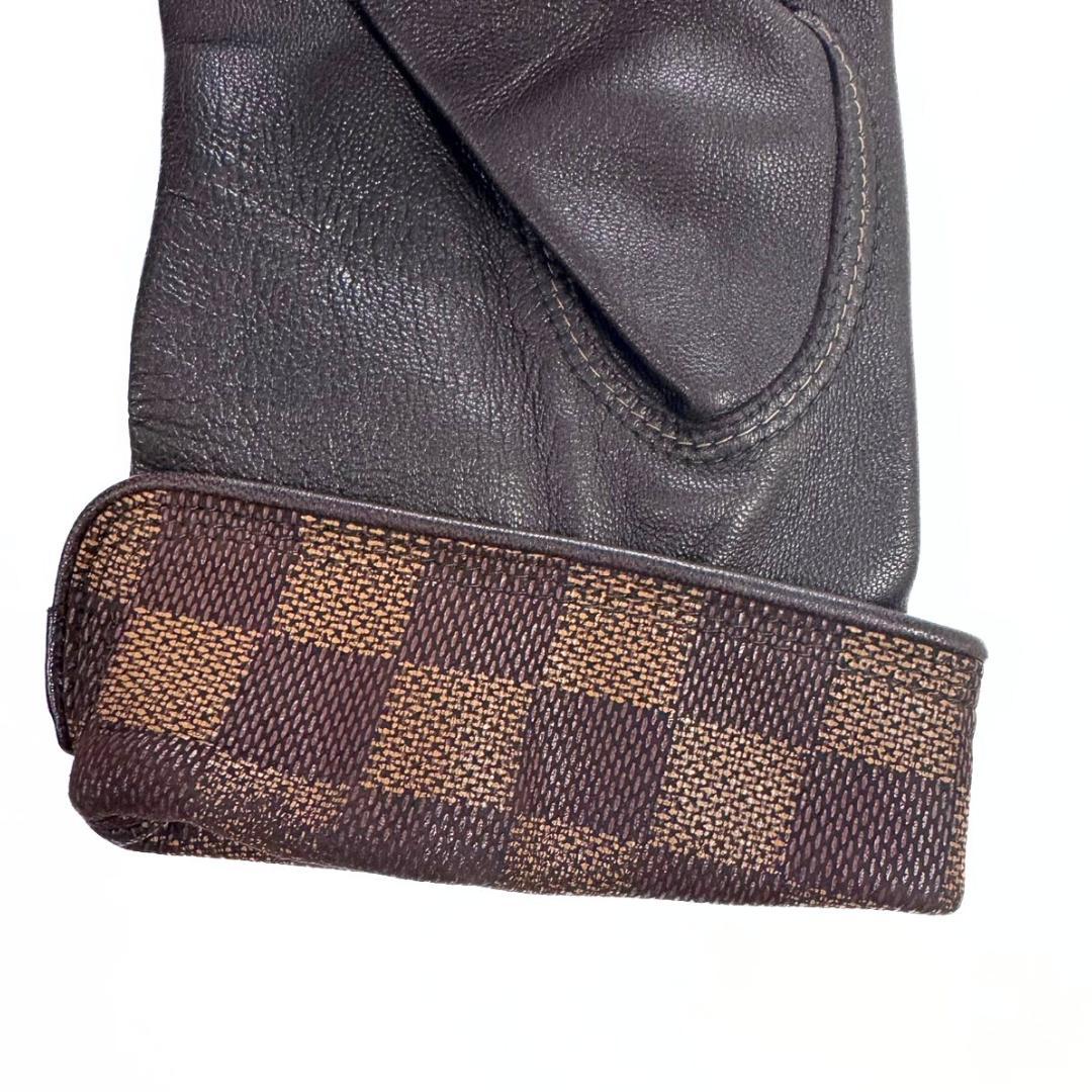 ルイヴィトン レザーグローブ ＃7.5 ラムスキン ダミエ 手袋