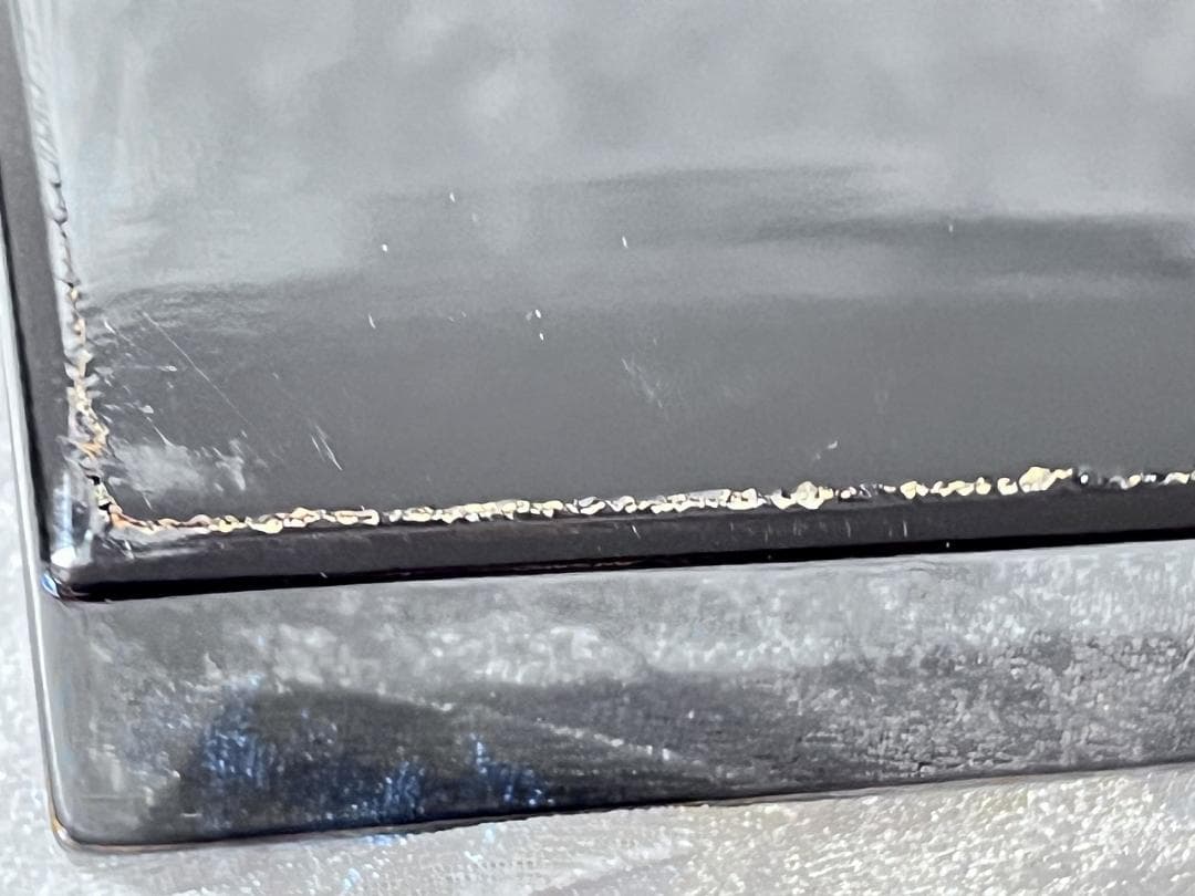 金蒔絵　松梅紋　入子盆一対　明治期　裏底にダメージ有