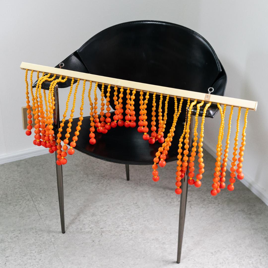 KM様専用】珠暖簾 のれん ビーズカーテン オレンジ グラデーション