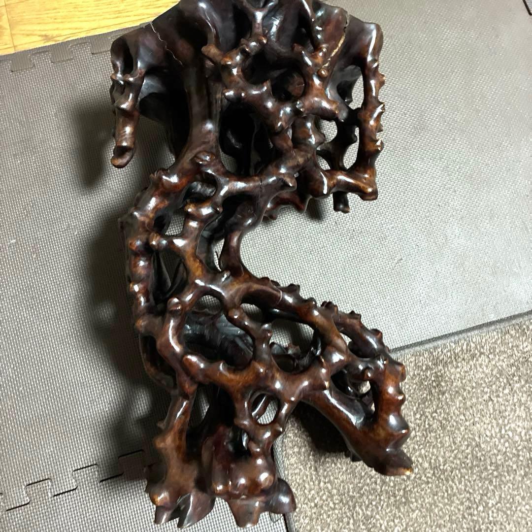 希少‼️根本、天然木、卓、飾台、花台、香炉台、日本式昭和レトロ根